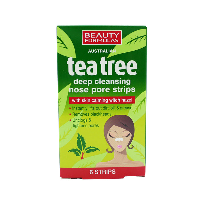 Beauty Formulas Tea Tree Deep Cleansing Nose Pore Strips 6's x 6