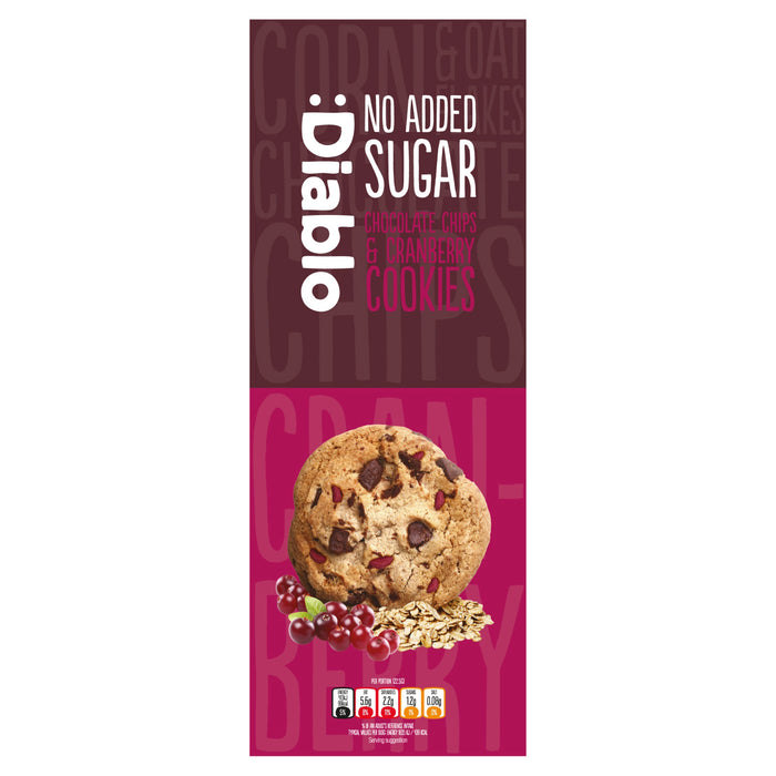 DIABLO SUGAR FREE CHOC CHIP & CRANBERRY COOKIES 135GM