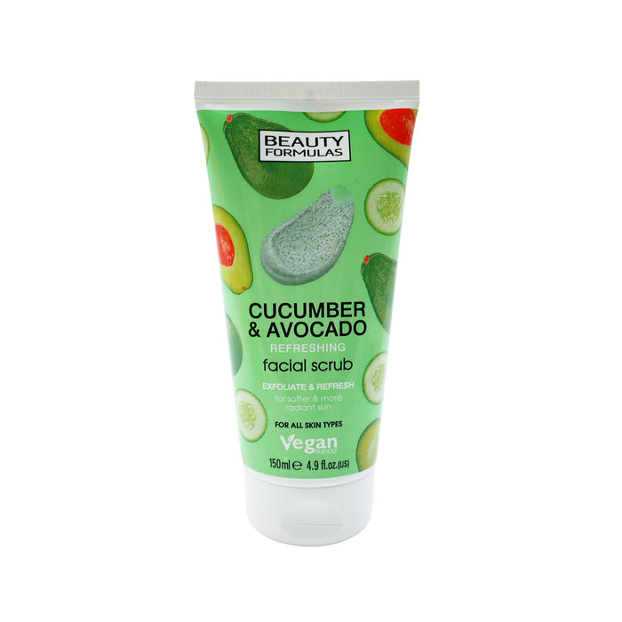 BEAUTY FORMULAS FACE SCRUB CUCUMBER & AVOCADO 150ML
