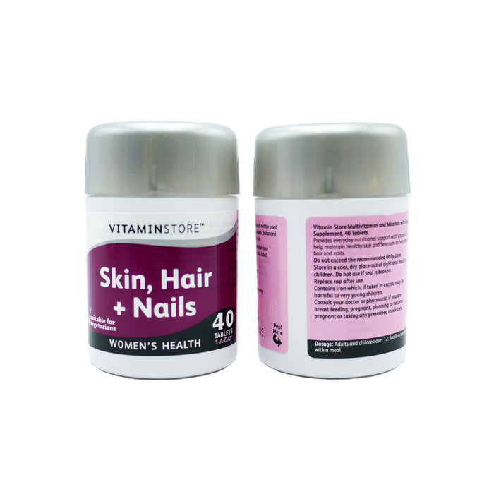 VITAMIN STORE SKIN HAIR & NAIL TABLETS 40's