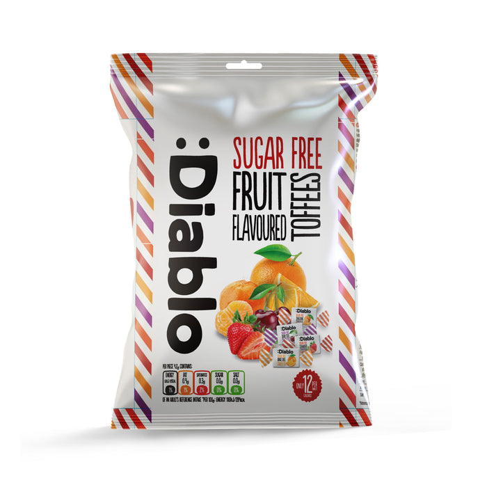 DIABLO SUGAR FREE SWEETS FRUIT TOFFEES 75GM