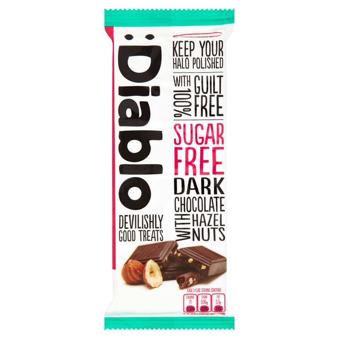 DIABLO SUGAR FREE DARK CHOCOLATE WITH HAZELNUT 85GM