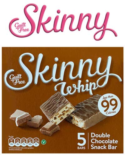 New Skinny Whip Snack Bars Less Than 99 Calories (Double Chocolate, 1 Box)