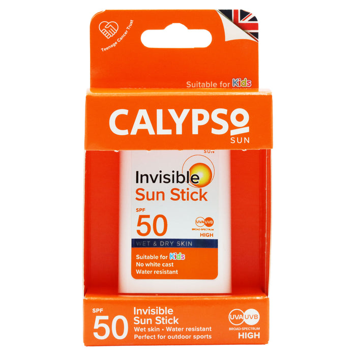 Calypso Invisible Sun Stick, SPF50 Sun Protection for Wet and Dry Skin 15g x 6