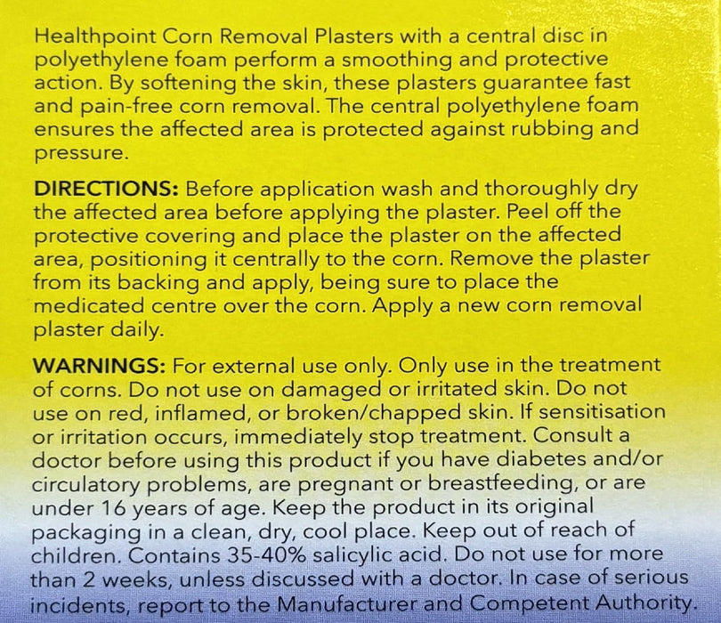 HealthPoint Plasters Corn Removal 6 patches x 1
