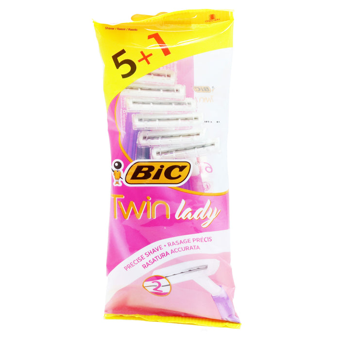 BIC Twin Lady 5+1 free 6 pack Razors x 6