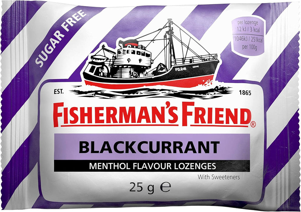 Fisherman's Friend Black Currant Sugar Free Lozenges 25gm - Make your own Selection