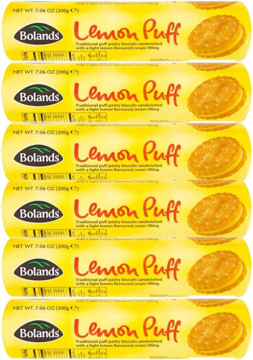 Bolands Lemon Puff Biscuits, 200g, Pack of 6