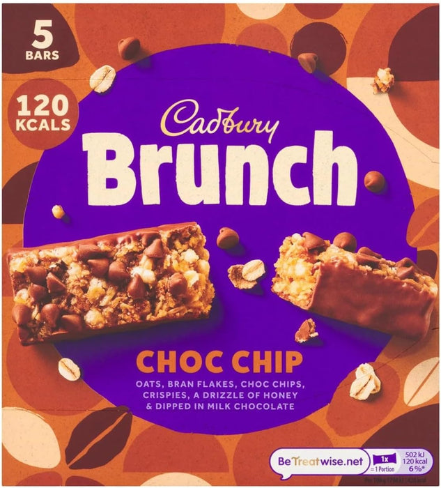 Cadbury Brunch Cereal Bars 5Pack Choco Chip 140gm