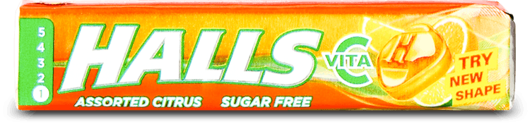 Halls Sugar Free Citrus Flavour with Clearing Menthol Action Sweets 32gm x 1