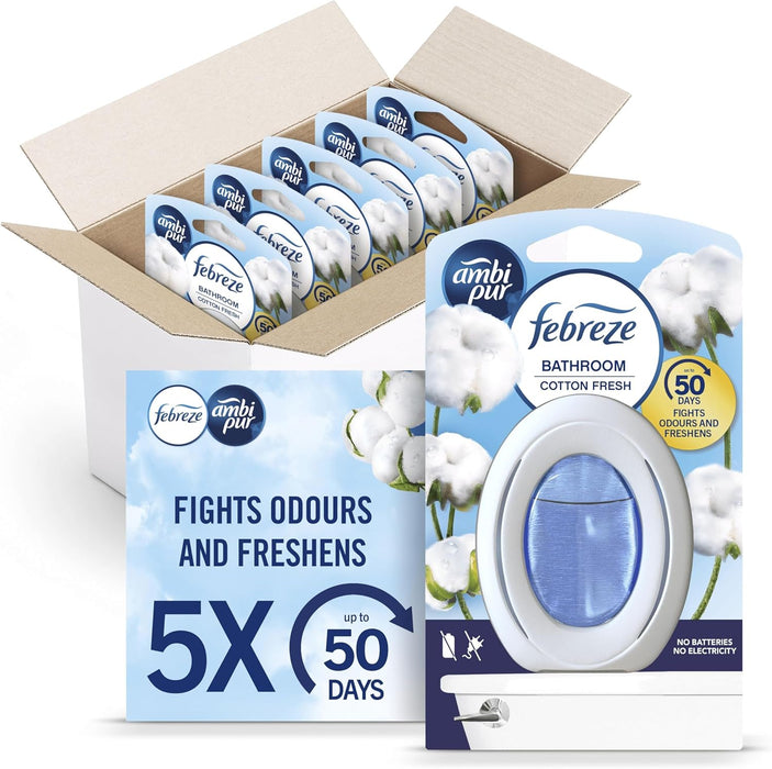 FEBREZE BATHROOM AIR FRESHENER COTTON CLIPSTRIP