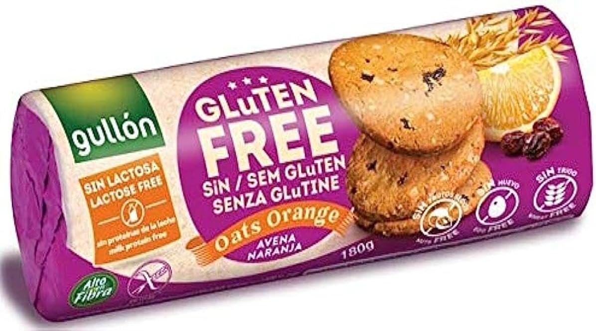 Gullon Gluten Free Orange Oat Biscuits with Fruit 180gm
