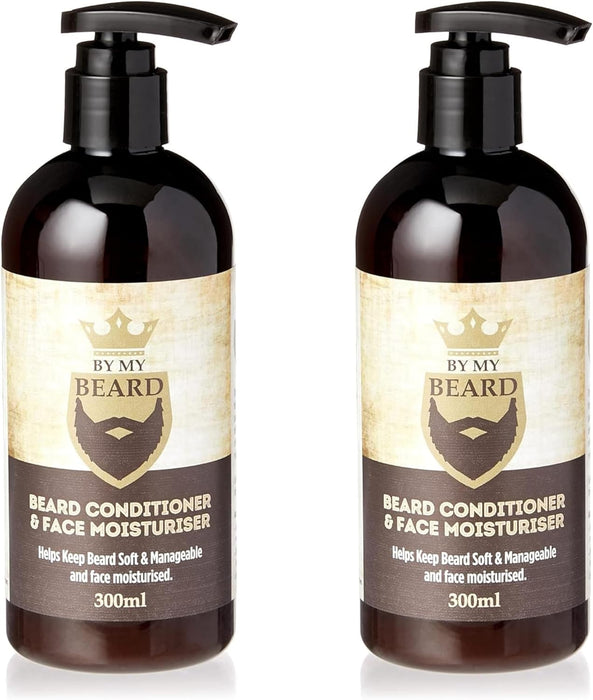 2 x By My Beard Conditioner & Face Moisturiser 300ml, Pack Of 2, Get an all-over beard boost.