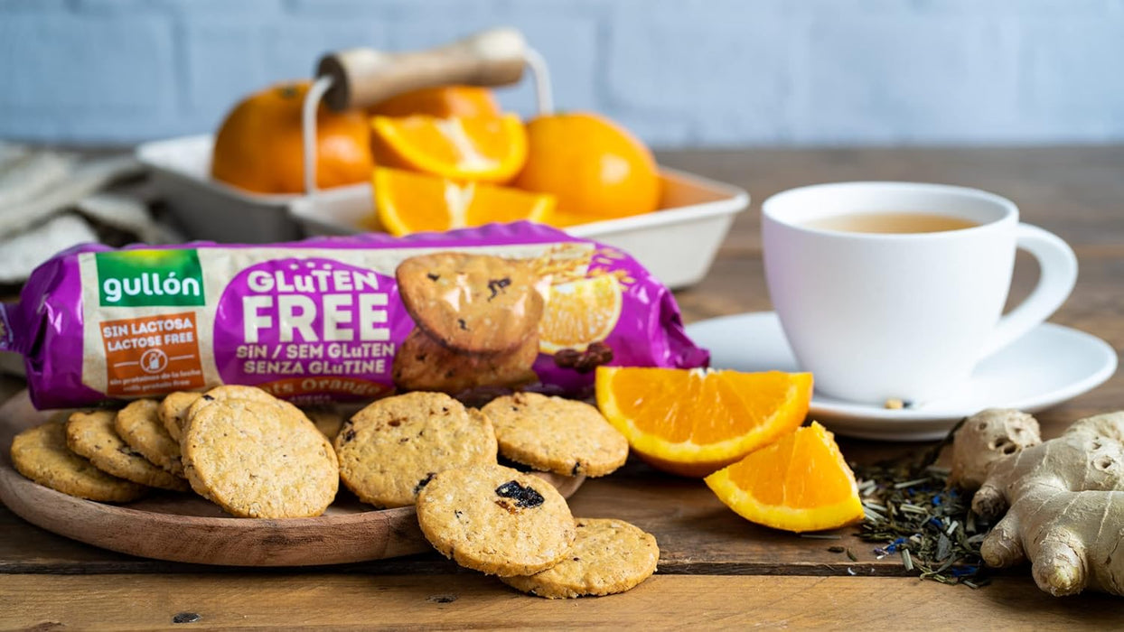 Gullon Gluten Free Orange Oat Biscuits with Fruit 180gm