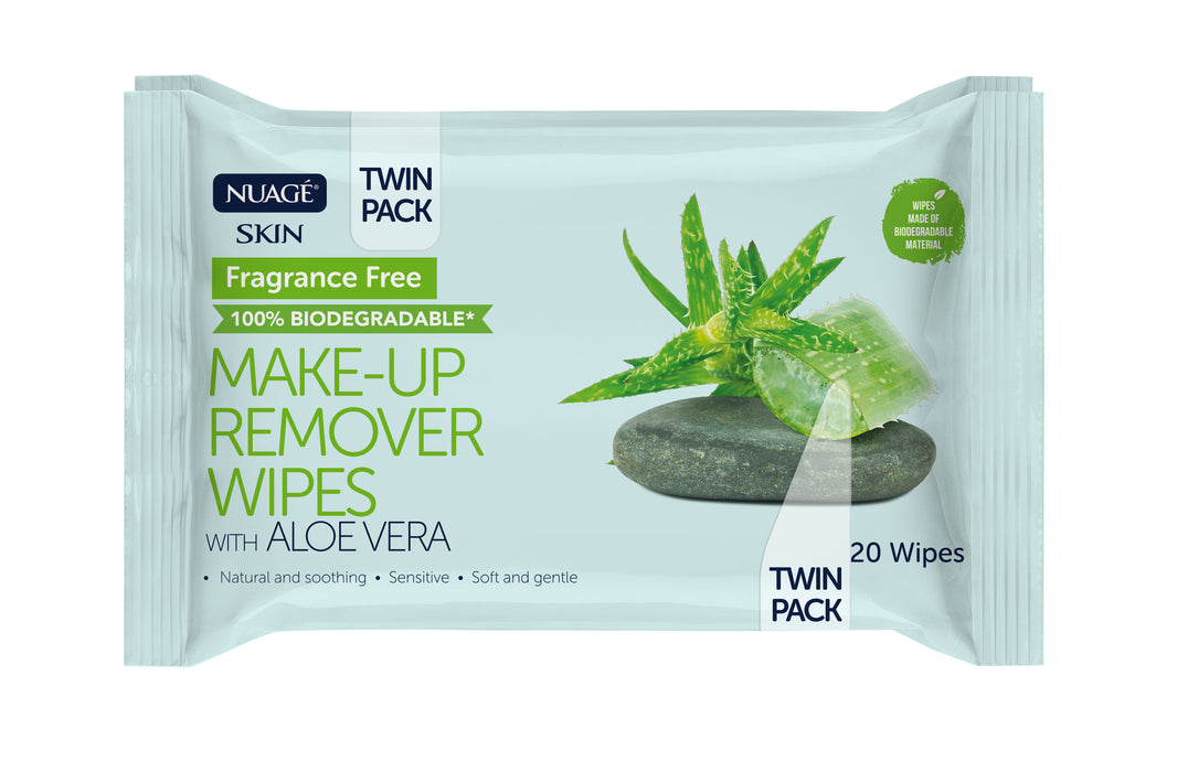 Nuage Make-Up Remover Wipes – 2 x 20pk (40 Wipes Total)