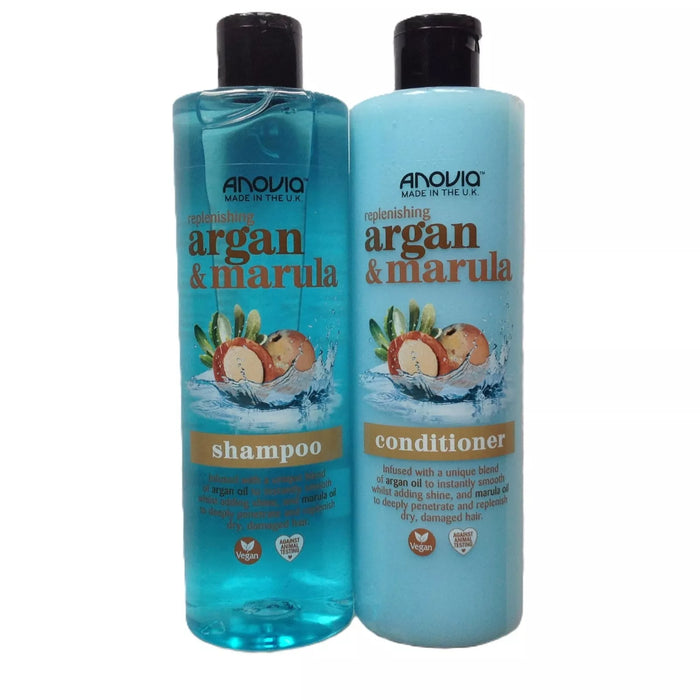 ANOVIA ARGAN & MARULA SHAMPOO + CONDITIONER - 415ml - 2 in 1 Pack