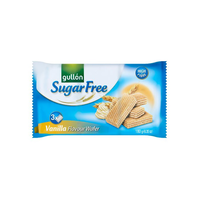 Gullon Sugar Free Vanilla Wafer Biscuits 180g - Diabetic Friendly