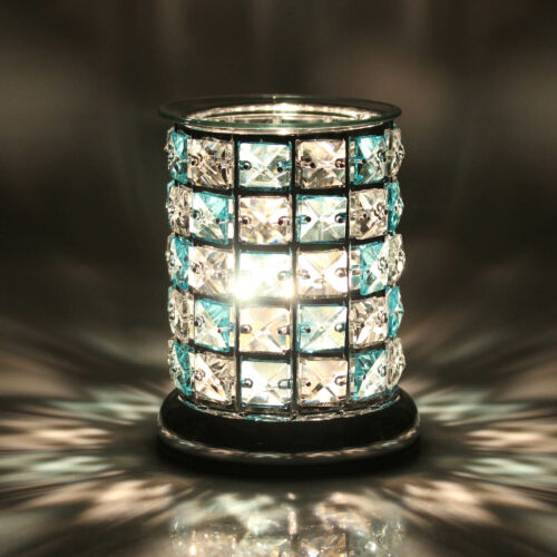 Aroma Blue Check Design 3D Touch Electric Wax Melt Burner AR1506