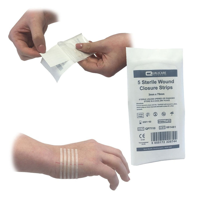 Qualicare Wound Closure Strip 3Mm X 75Mm 5 Pack