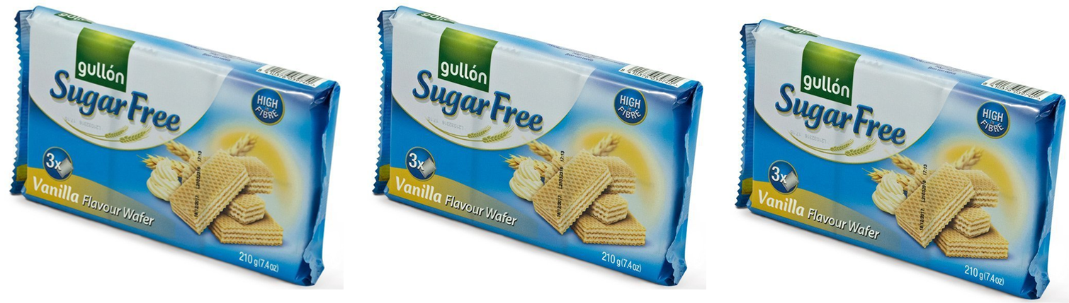 Gullon Sugar Free Vanilla Wafer Biscuits 180g  - Diabetic Friendly