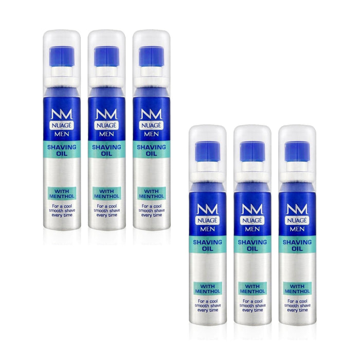 Nuage MEN Shaving Oil Menthol Pre Shave with Pump 25ml (6 Pack)