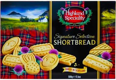 Shortbread Bundle Containing Highland Speciality Signature Shortbread Selection 500g Product of Scotland (4 Packs)