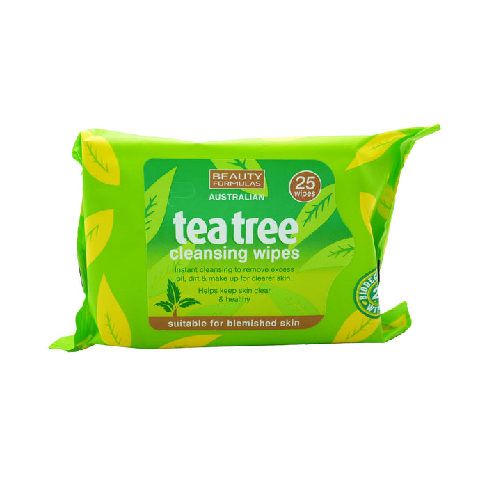 Beauty Formulas Wipes Bio Tea Tree Cleansing 25's x 1