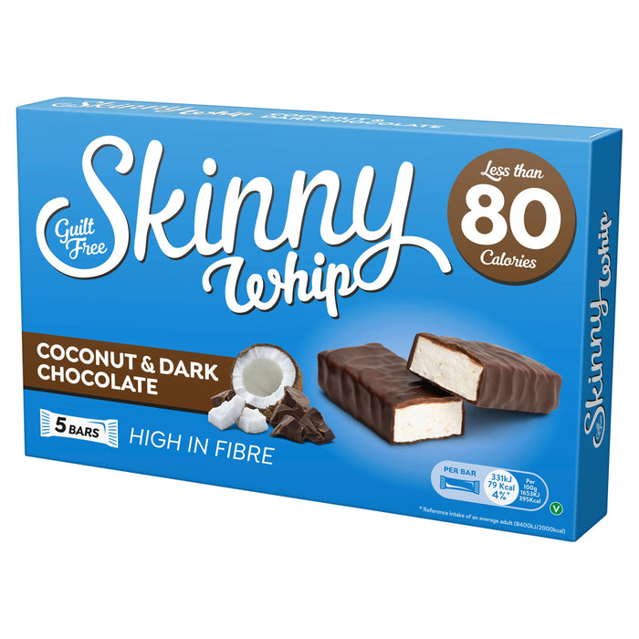 Skinny Whip Coconut & Dark Chocolate Pack 100g [5 Bars]