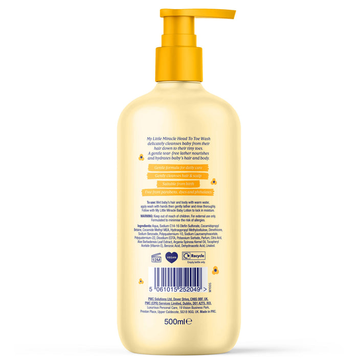 MY LITTLE MIRACLE BABY WASH TOP TO TOE 500ML