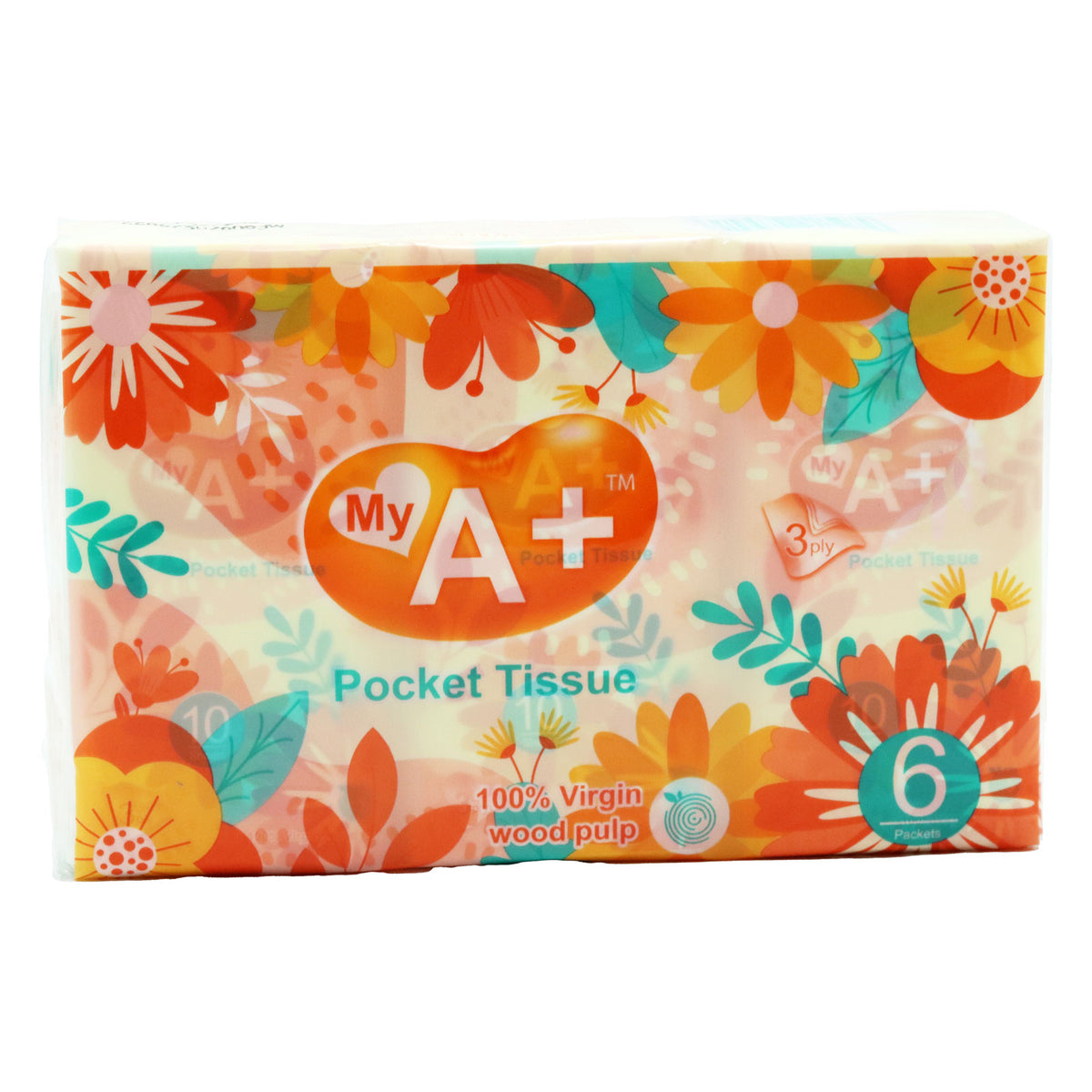 A+ Tissues Pocket 3-Ply – 6 Pack — first4health