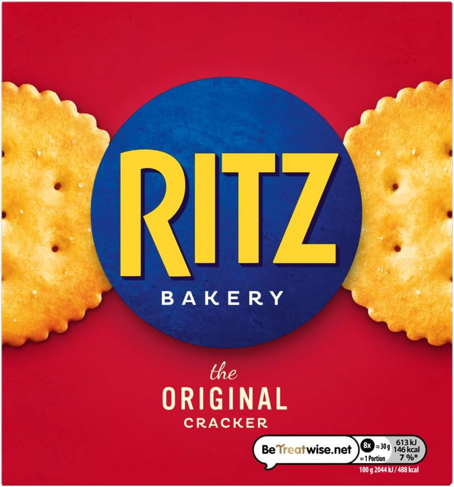 First Ritz Cracker Ritz Original Cracker Box, Classic Savoury Crackers 150 g (Pack of 3 ...