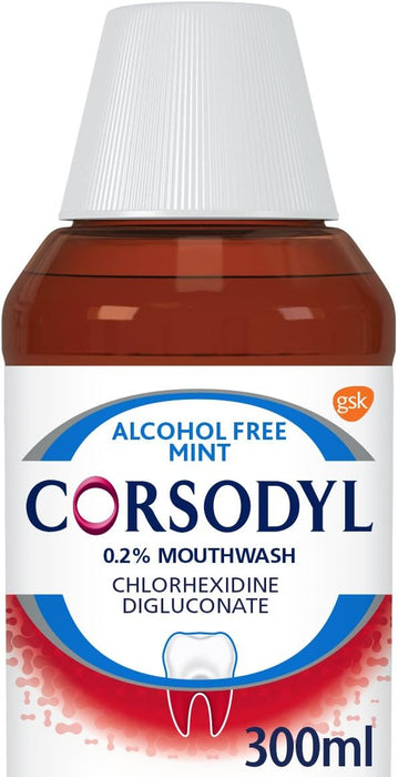 Corsodyl Mouthwash Mint Alcohol Free 300ml x 1