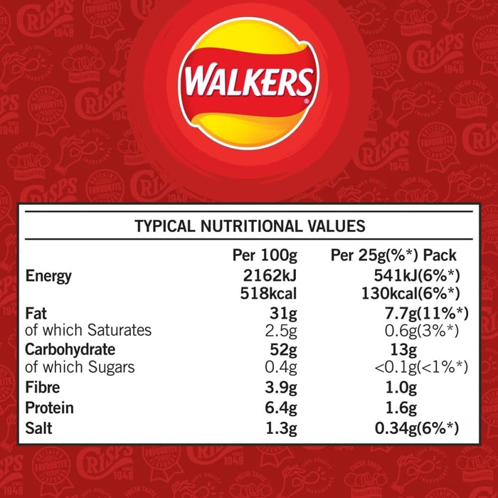 Walkers Ready Salted Multipack Crisps 6 Pack x 3