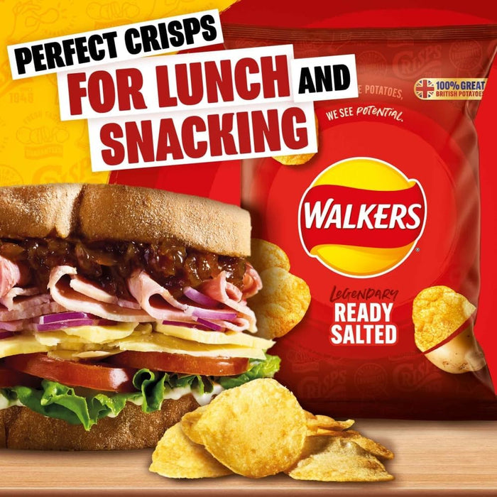 Walkers Ready Salted Multipack Crisps 6 Pack x 3