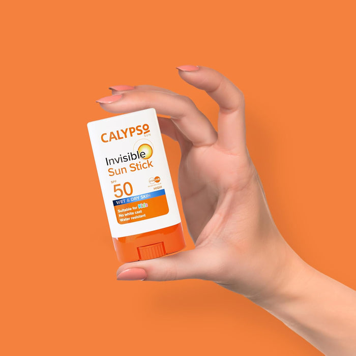 Calypso Invisible Sun Stick, SPF50 Sun Protection for Wet and Dry Skin 15g x 3
