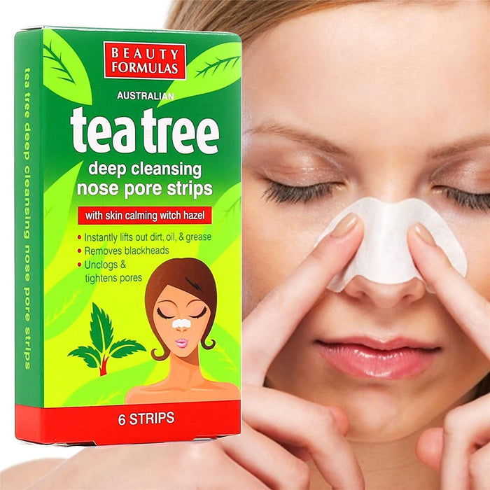 Beauty Formulas Tea Tree Deep Cleansing Nose Pore Strips 6's x 6