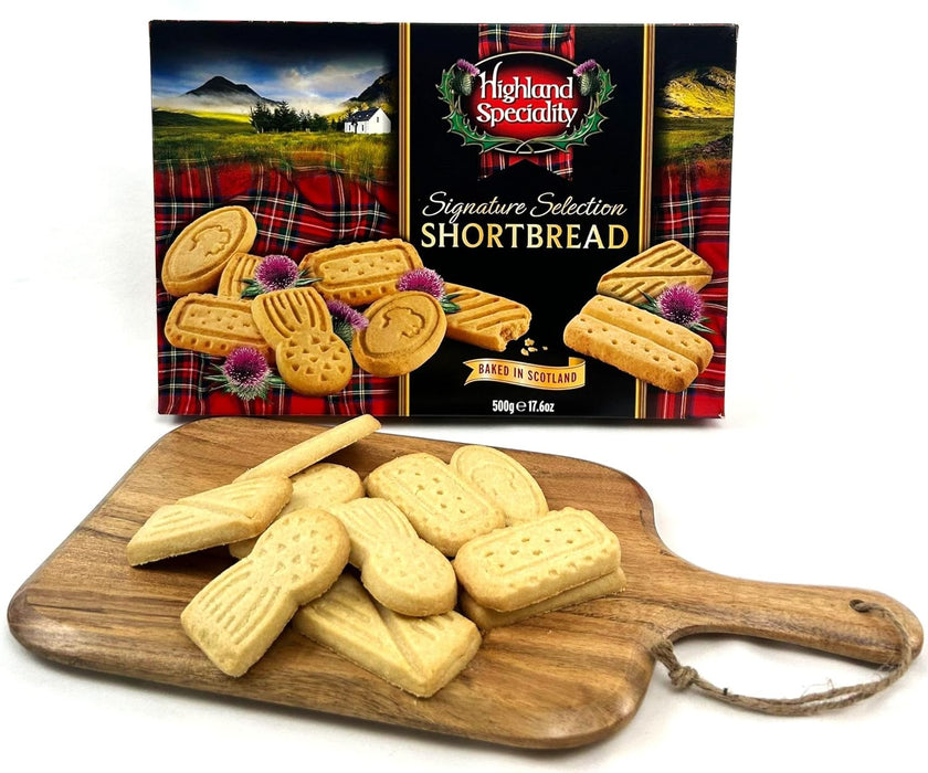 Shortbread Bundle Containing Highland Speciality Signature Shortbread Selection 500g Product of Scotland (4 Packs)