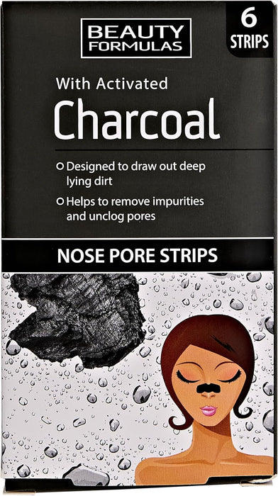 Beauty Formulas Charcoal Nose Pore Strips 6's x 6