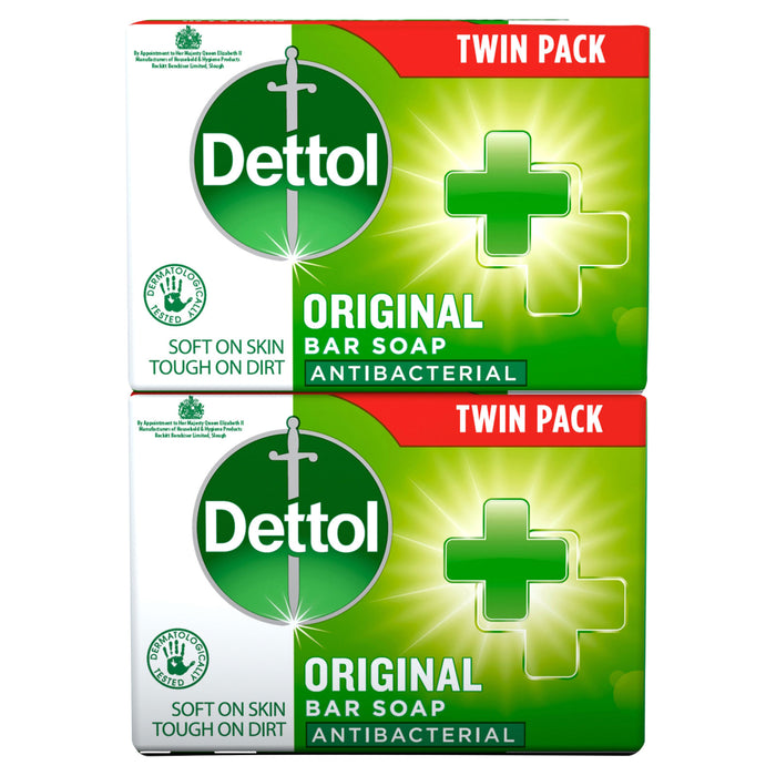 DETTOL ANTIBAC SOAP BAR ORIGINAL 100gm [TWIN PACK]