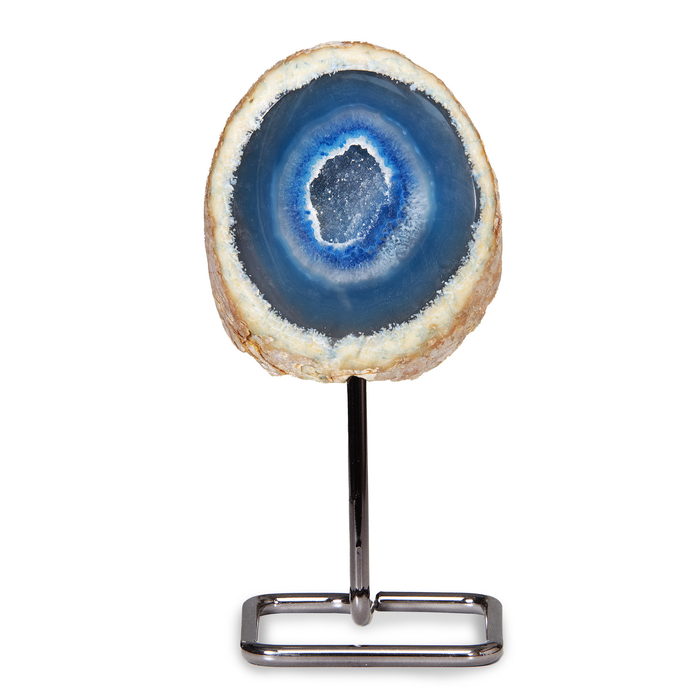Natural Brazilian Agate Crystal Geode | Polished Decorative Mineral Stone | Small 1Kg