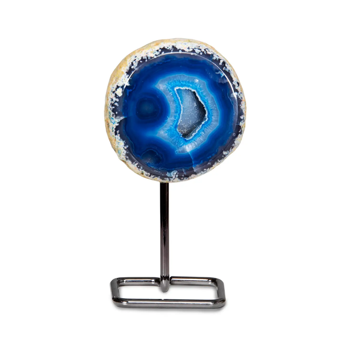 Natural Brazilian Agate Crystal Geode | Polished Decorative Mineral Stone | Small 1Kg