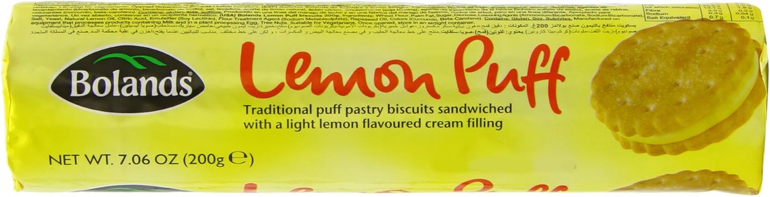BOLANDS LEMON PUFF BISCUITS 4 x 200g