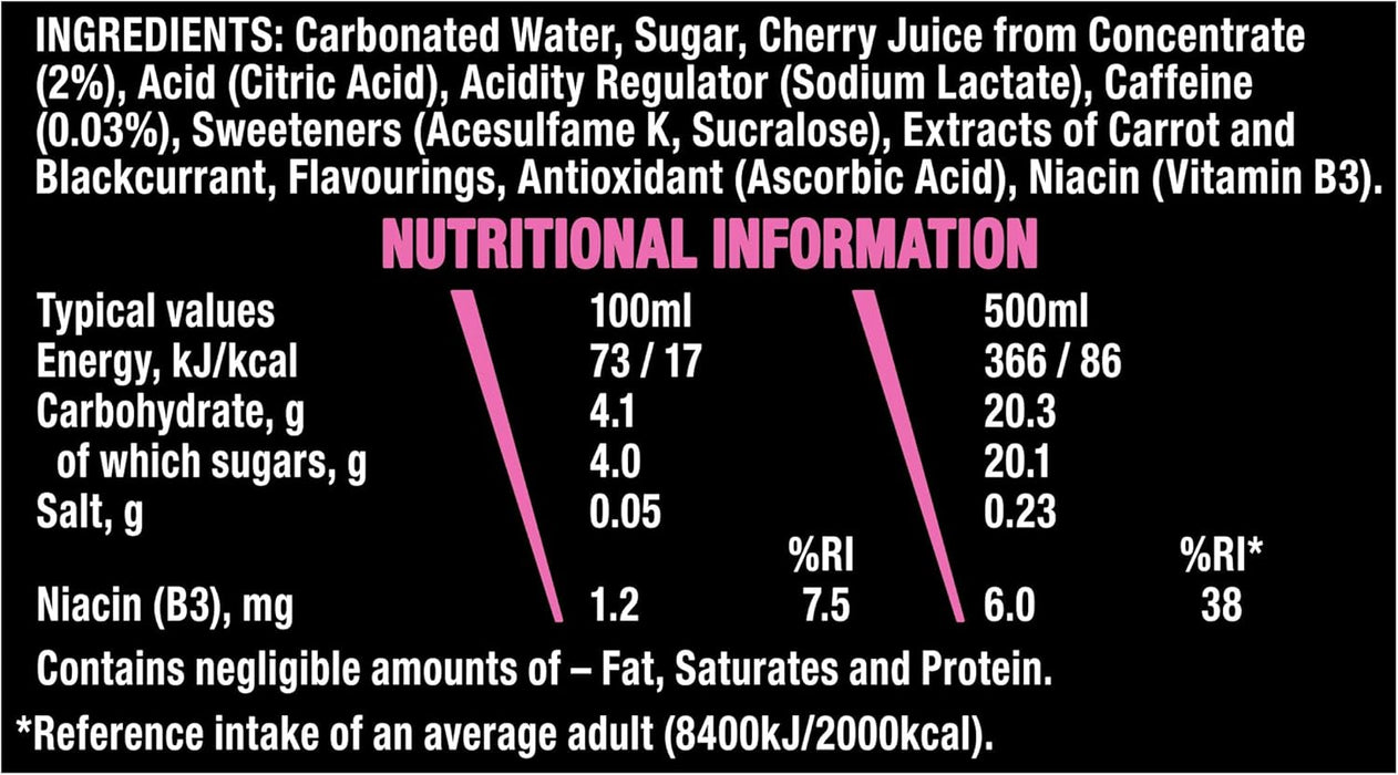 Lucozade Alert Cherry Blast Energy Drink 500ml x 1