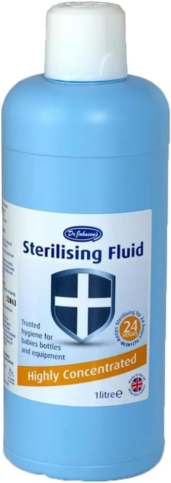 Dr Johnson's Highly Concentrated Sterilising Fluid 1 Litre x 12 - Full CASE