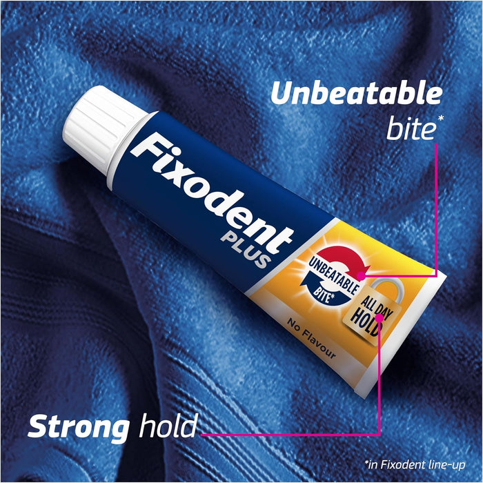 FIXODENT PLUS UNBEATABLE BITE (Adhesive Cream for Full or Partial Dentures) 40gm