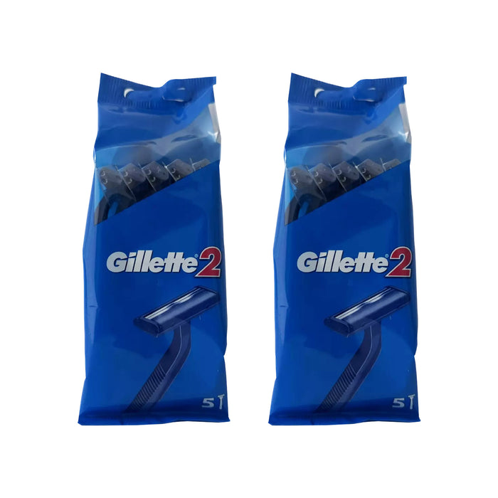 Gillette 2 Disposable Razor-Pack of 5 Razors