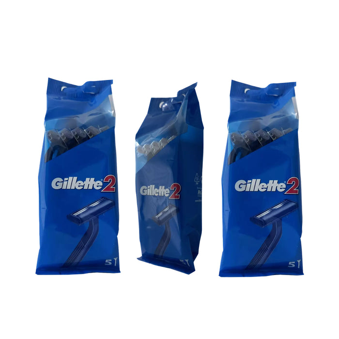 Gillette 2 Disposable Razor-Pack of 5 Razors