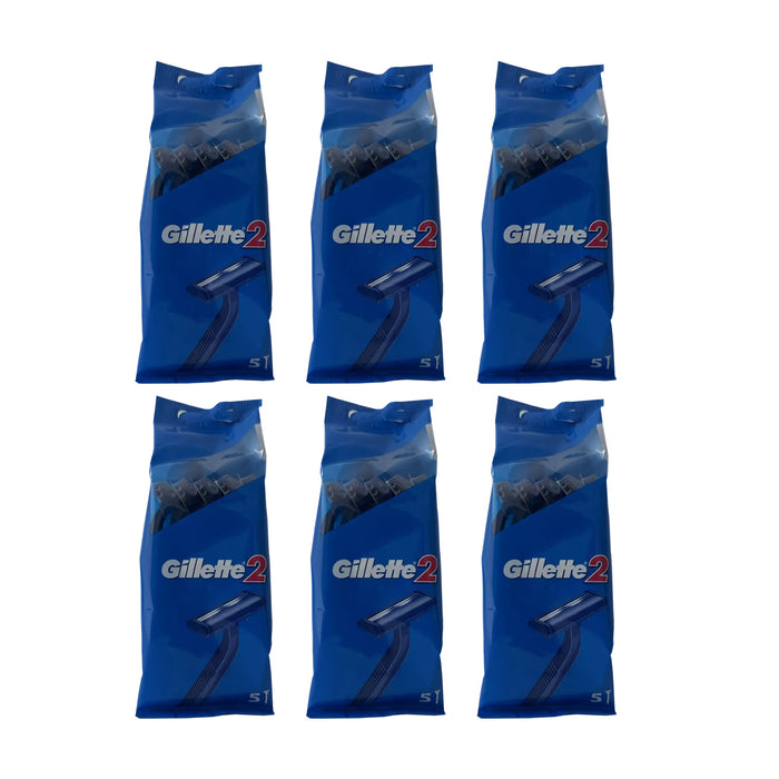 Gillette 2 Disposable Razor-Pack of 5 Razors