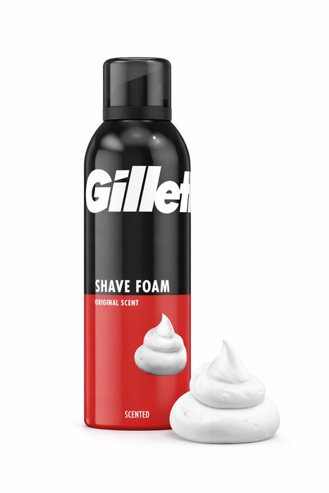 Gillette Shave Foam Original Scent 200ml – Smooth and Comfortable Shave