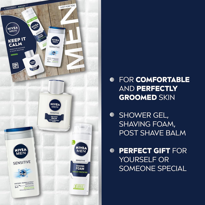 NIVEA MEN Keep It Calm Gift Set (3 Products)